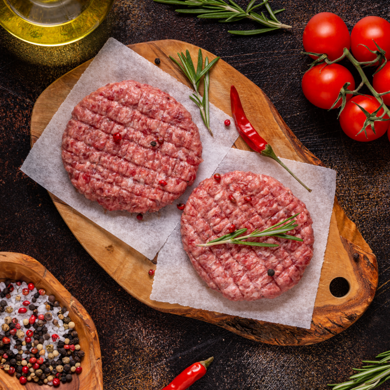 Burger Patties & Burgerfleisch online bestellen Strohbullen.de
